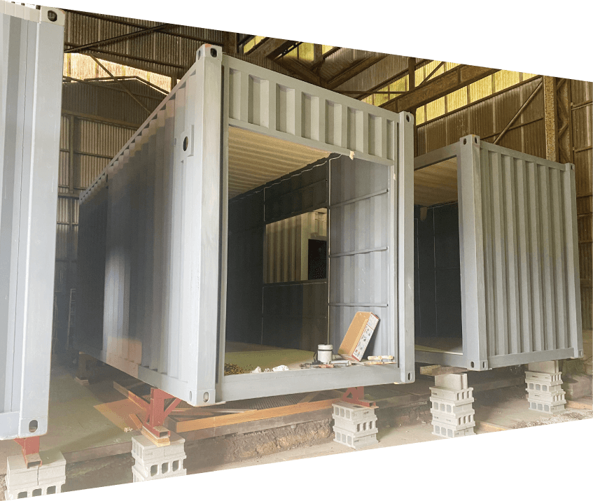 movebeのコンテナは自社製造・自社施工